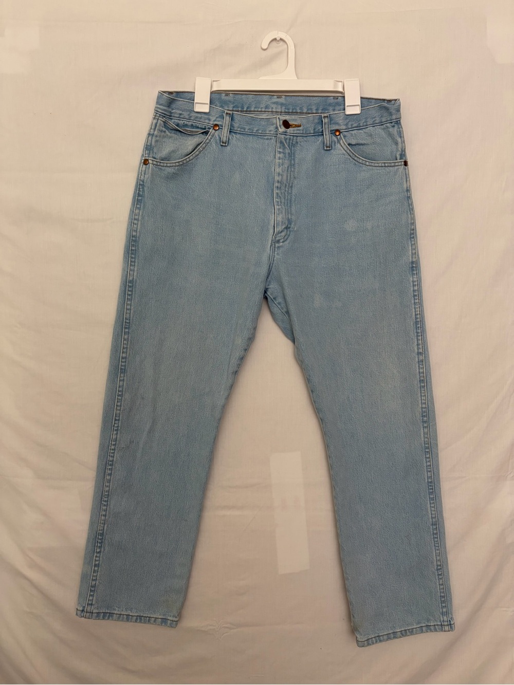 Wrangler Mens 36x30 Cowboy Cut Original Fit Light Wash 100% Cotton Jeans(A964)